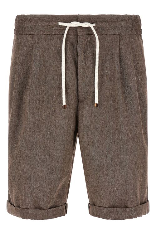 Linen And Wool Bermuda Shorts