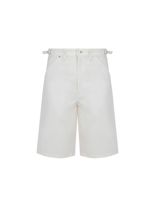 High-waisted A-line bermuda shorts