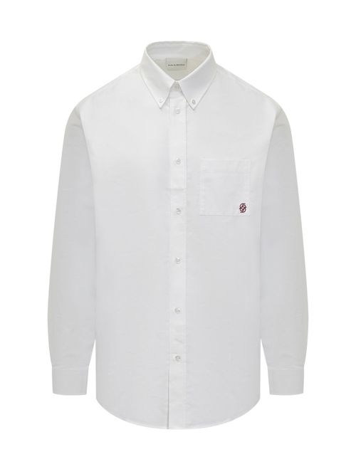 White Relaxed Solid Shirt