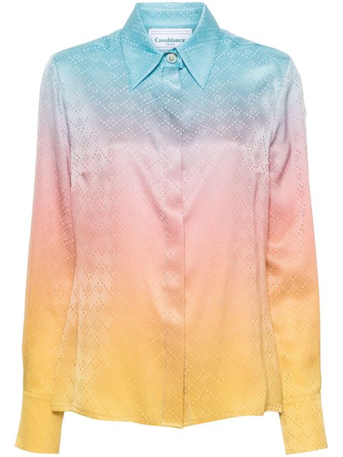 Pastel Gradient silk shirt - Blue