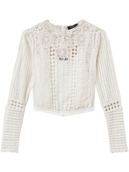 Embroidered blouse - Neutrals