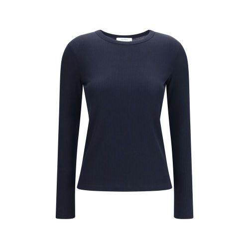 Ribbed Lyocell Sweater — Navy