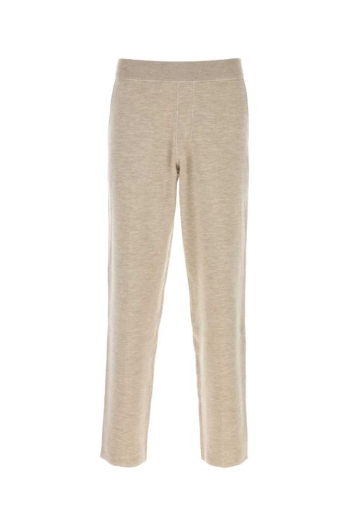 Cashmere-Blend Trousers — Beige