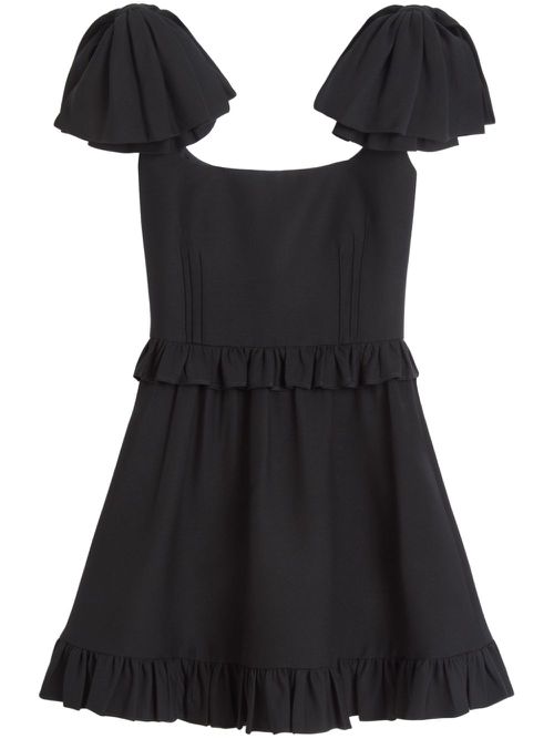 Crepe couture mini dress - Black