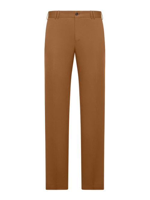Tailored Trousers In Linen And Cotton Blend