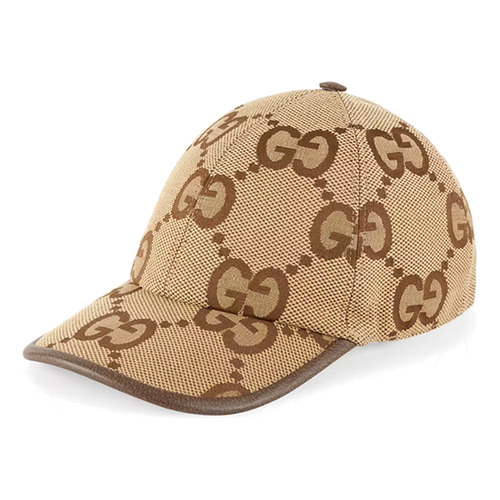 (WMNS) Jumbo GG Canvas Baseball Hat 'Camel Ebony'