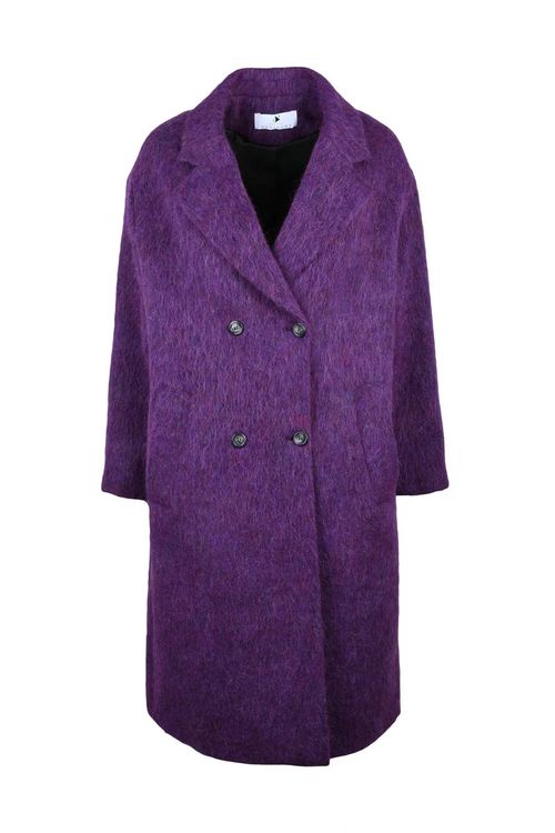 Double-Breasted Coat - Purple