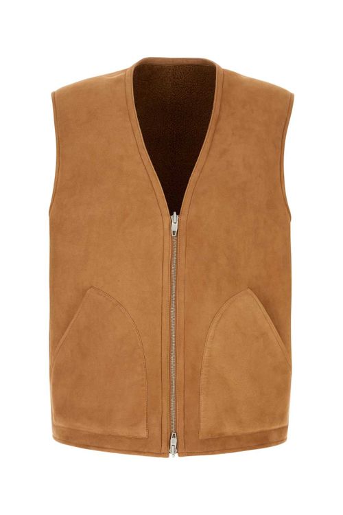 Shearling Vest — Camel