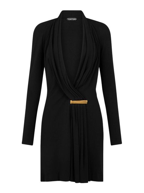 V-Neck Long Sleeve Cocktail Dress