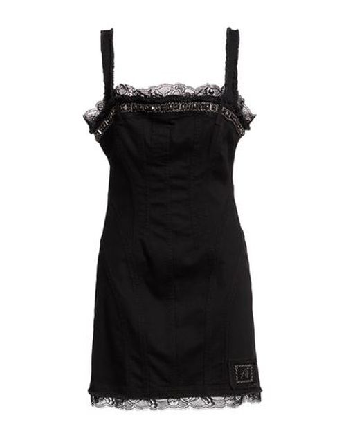 Woman Mini dress Black Size 4 Cotton, Elastane