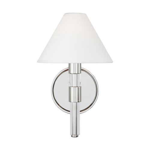 Visual Comfort Studio Robert Bathroom Vanity Light in Polished Nickel And Clear Acrylic by Ralph Lauren