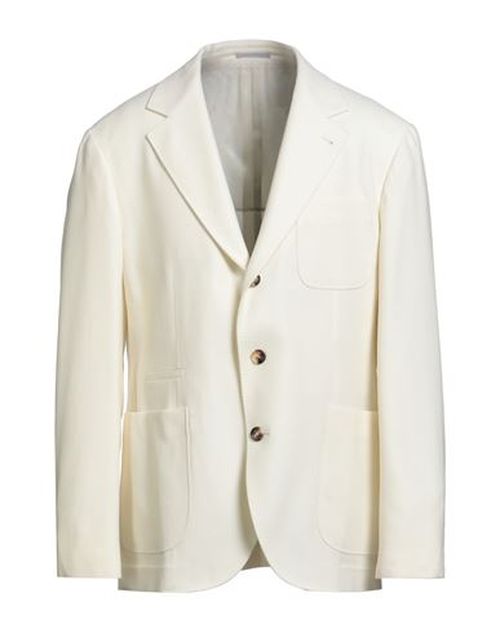 Man Blazer Ivory Size 40 Wool, Cashmere, Silk
