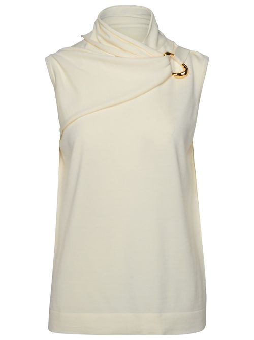 Cream Virgin Wool Tank Top