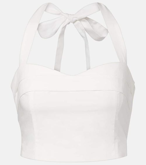 Rue halterneck cotton crop top