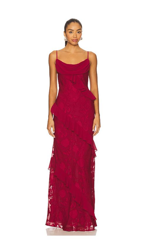 House of Harlow 1960 x REVOLVE Kelly Gown in Burgundy. XS. Also in L, M, S