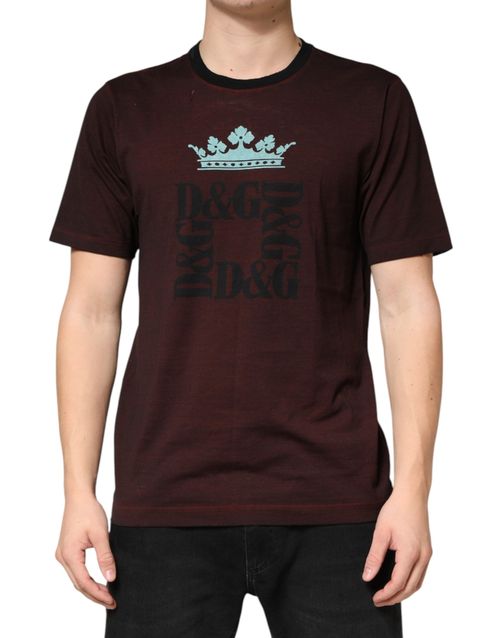 Crown Logo-Embroidered Cotton T-Shirt — Brown