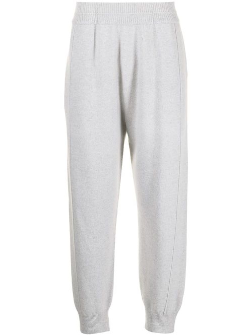 Corduroy-detail track pants - Grey