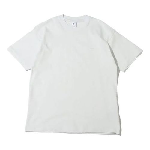 Solo Swoosh Solid Color Round Neck Short Sleeve White