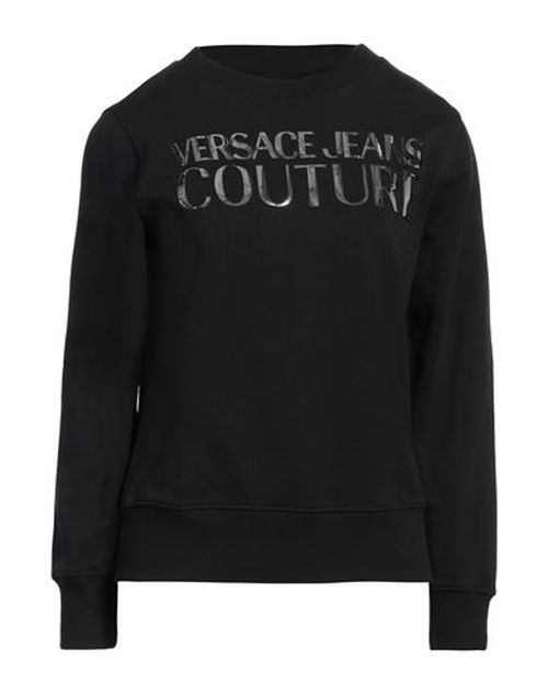 Versace Jeans Couture Woman Sweatshirt Black Size XS Cotton, Elastane