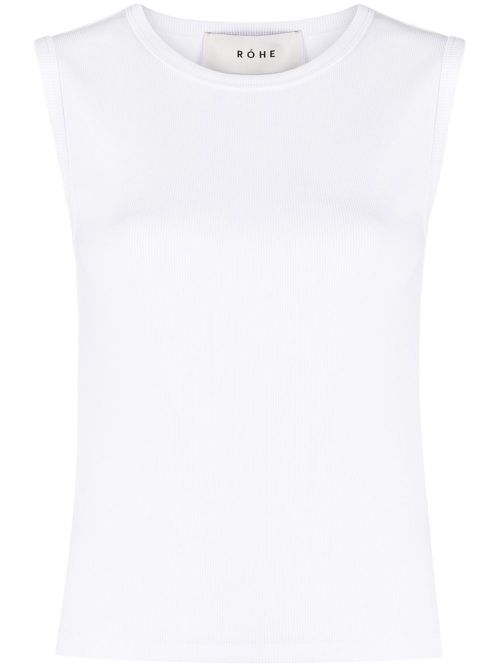 Organic cotton-blend tank top - White