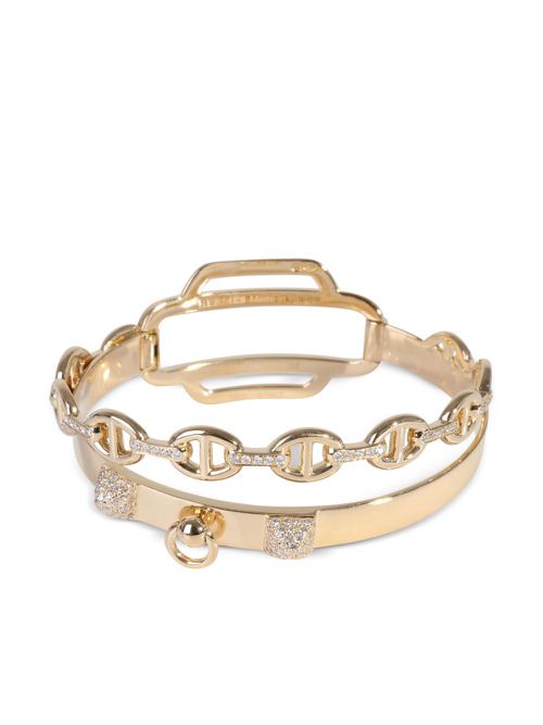Pre-owned 18kt yellow gold Double Tour diamond bracelet