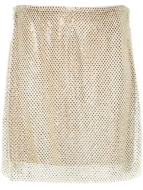Crystal-embellished skirt - Green