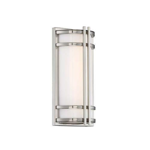 Modern Forms Skyscraper 1-Light Outdoor Wall Light in Stainless Stee