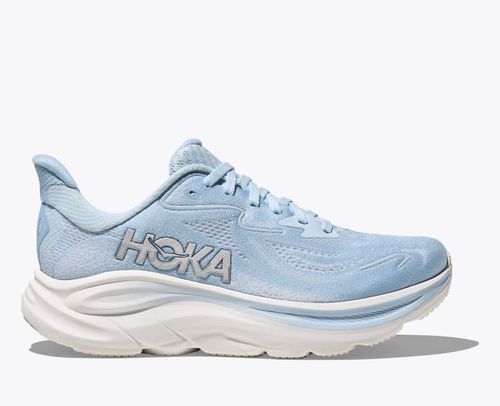 HOKA Women's Clifton 10 Shoes in Glacier Blue/Silver