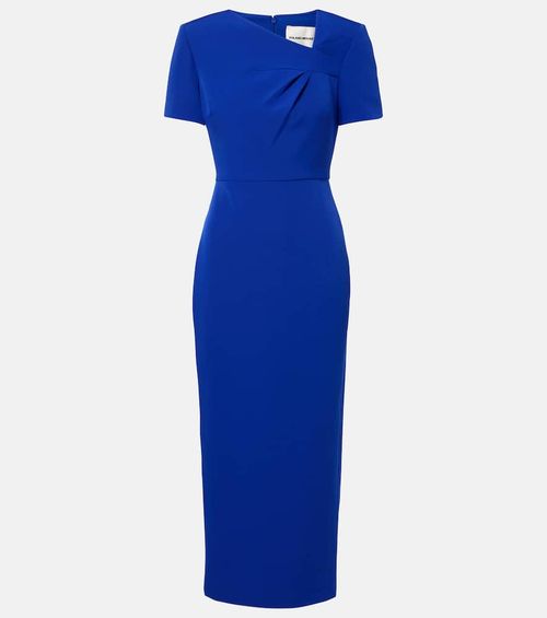 Draped crêpe midi dress