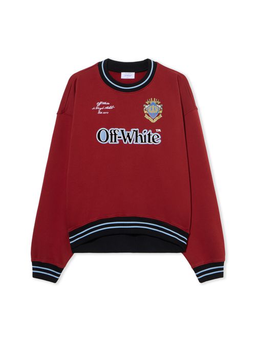 Sporty Over Crew Logo Sweatshirt - Female Sweatshirts Red Dahlia