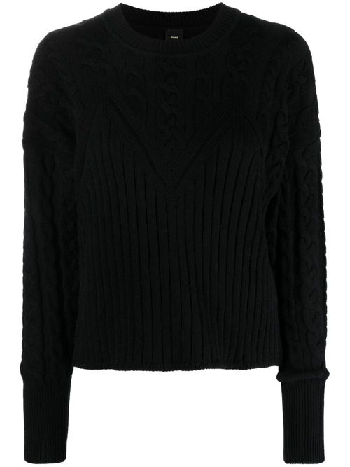 Armadillo ribbed-knit jumper - Black