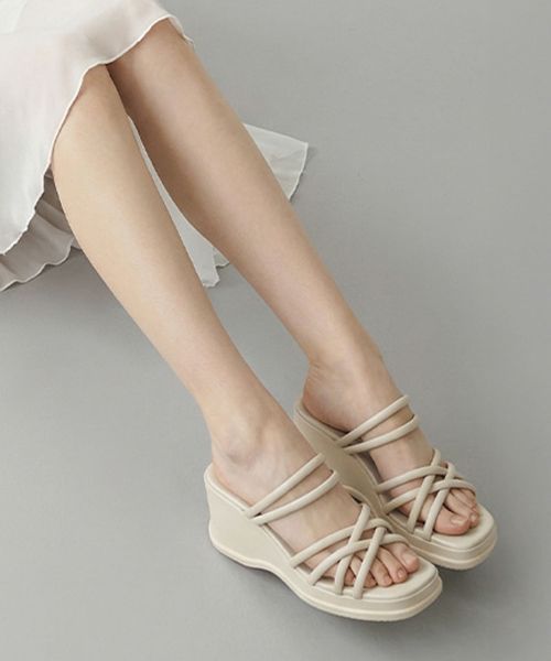 Preppy Strap Platform Wedge Heel Sandals MLLTS2i146