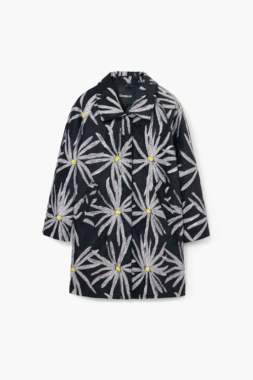 Daisy print coat