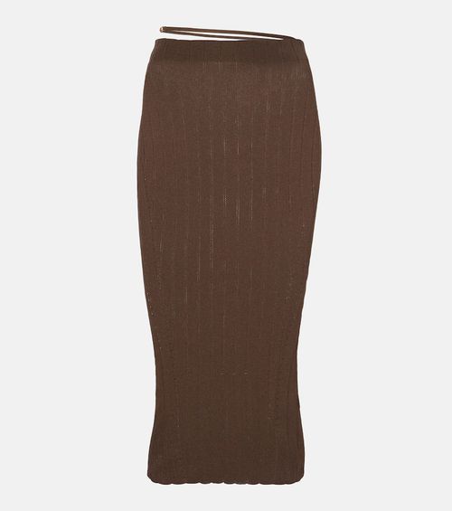 Pralu ribbed-knit midi skirt