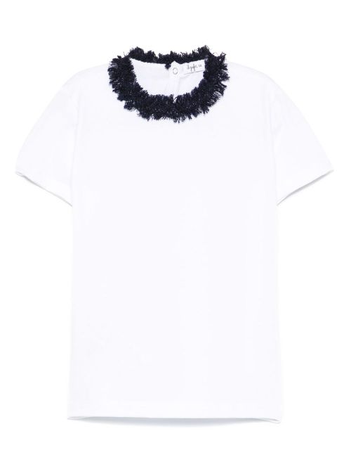 Frayed-detailing T-shirt - White