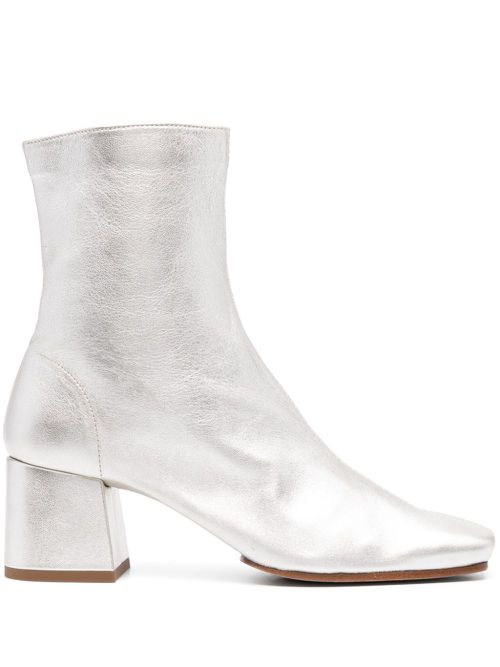 Tierra 60mm metallic ankle boots - Silver