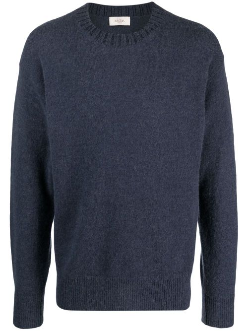 Crew-neck long-sleeve jumper - Blue