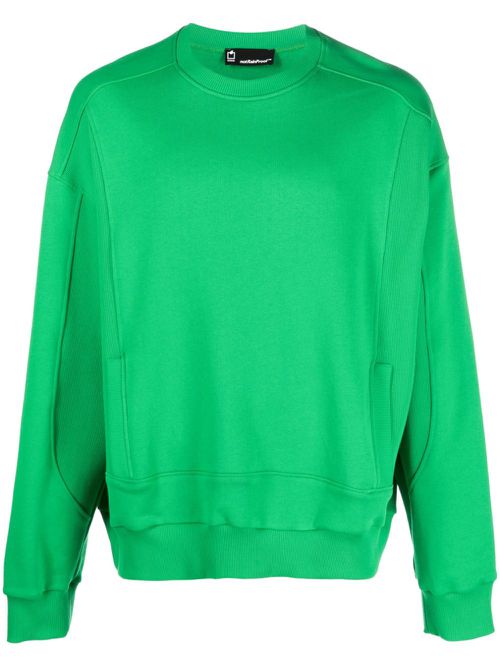 X notRainProof round-neck cotton sweatshirt - Green