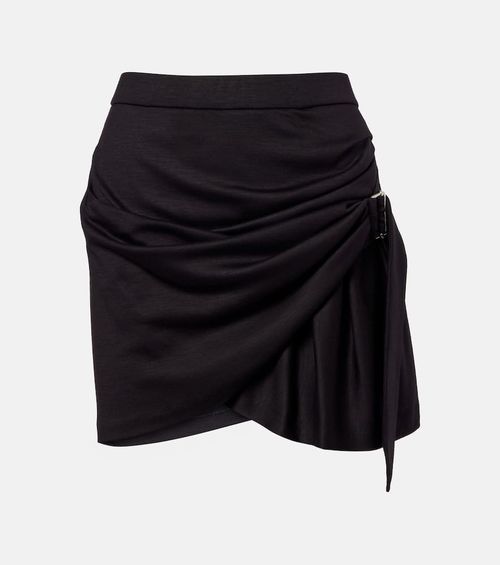 Rosaria draped virgin wool miniskirt