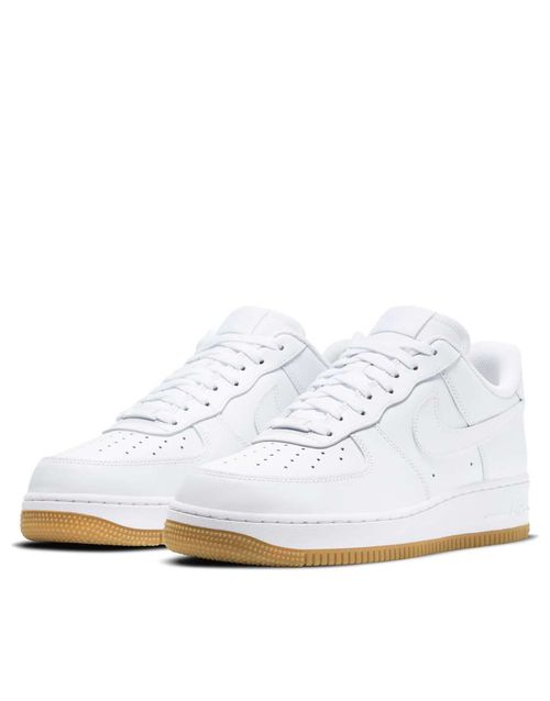 Air Force 1 sneakers with gum sole in white