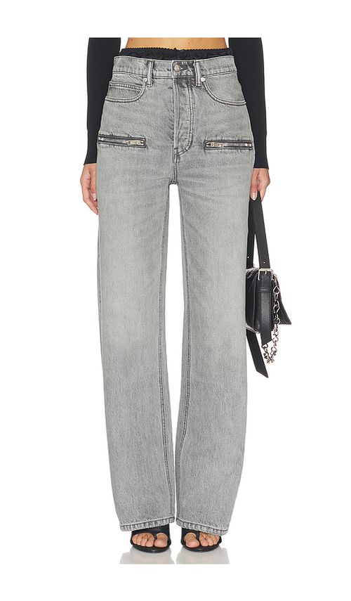 Alexander Wang Silk Prestyle Float Jeans With Horizontal Zips in Grey. 24. Also