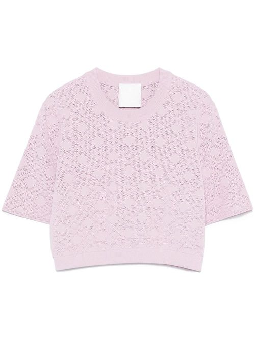 Givenchy Cropped top met logo intarsia - Roze