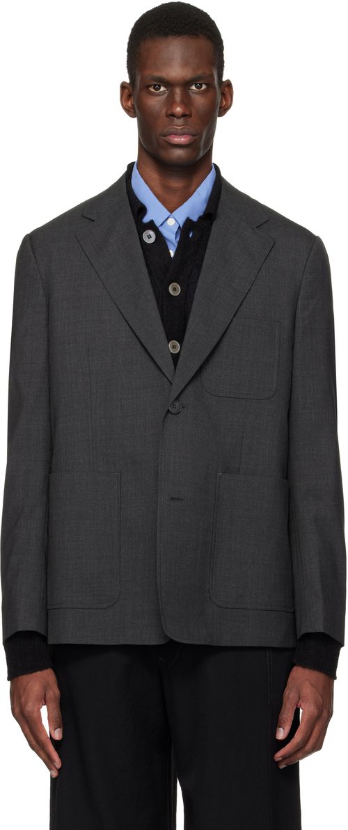 Gray Patch Pocket Blazer