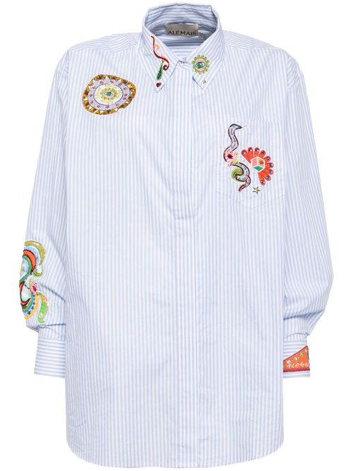 Strike patchwork shirt - White
