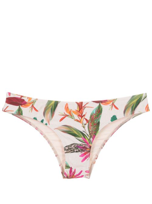 Waikiki botanical-print bikini bottoms - White