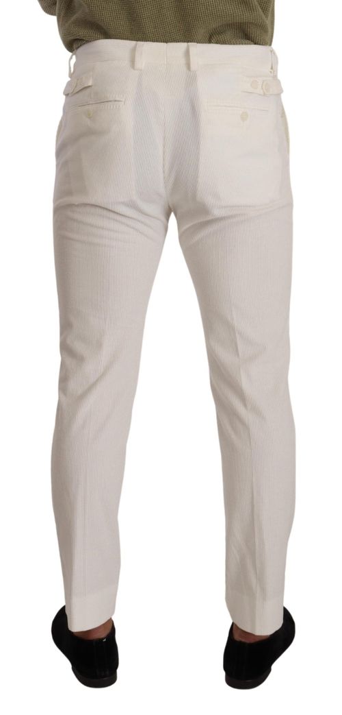 Cotton Corduroy Trousers — White