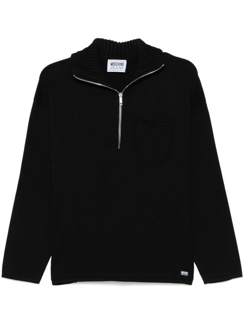 High-neck sweater - Black