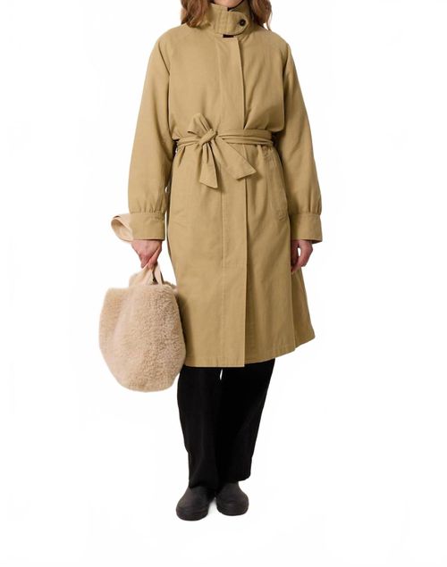 Women's Victorine Plain Trench Coat In Caramel Beige