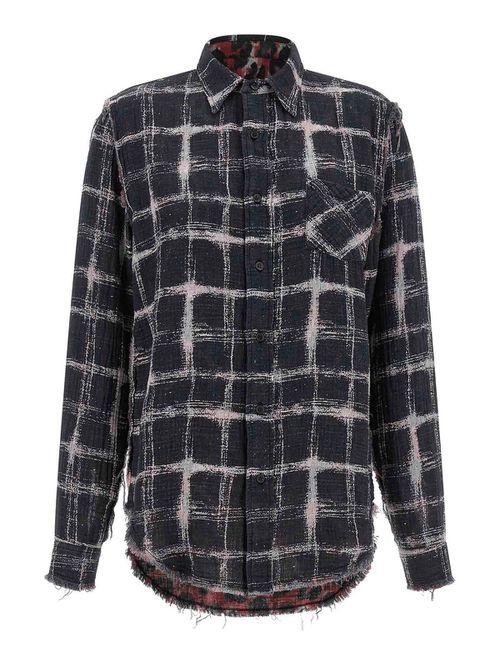 Fringed Hem Reversible Shirt
