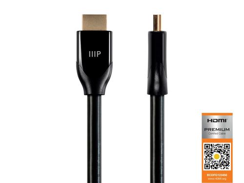 4K Certified Premium High Speed HDMI Cable - 4K60Hz, 18Gbps, HDR, 25ft, Black